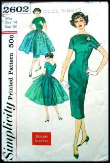     Wiggle Dress with Overskirt   Sewing Pattern   Size 14/34   Rare