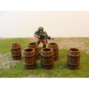  Miniature Terrain: Open Wooden Barrels: Toys & Games