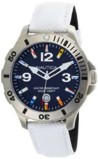NAUTICA FLAGS/WHITE SILVER DIAL N12568G BFD 101 NEW Inter Priority $ 