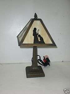 Tiffany Style Small Table Lamp with Angels NIB  