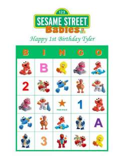 Sesame Street Beginnings Babies Birthday Party Bingo  