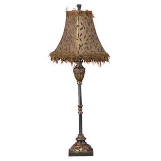   27025 Black N Gold Buffet Table Lamp 33 In. W Shade 