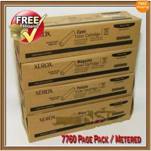  XEROX Phaser 7760 Genuine OEM METERED TONER 3 Colors 