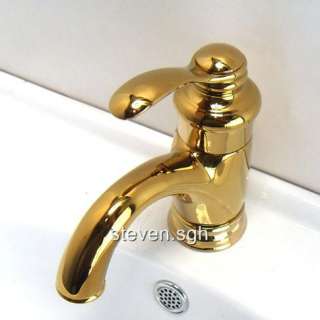 Polished Brass Bathroom Basin Faucet Mixer Tap 5493H  