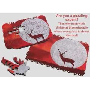    Recurring Rudolph 234 Piece Wooden Jigsaw Puzzle Toys & Games