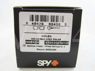 SPY Sunglasses NOLEN Black / Grey Polarized Polar NOBS2N 670535038135 