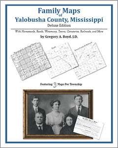 Family Maps Yalobusha County Mississippi Genealogy Plat  