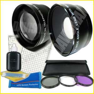 Filter Kit + 2 Lens for Canon 75 300mm 18 55mm EOS T2i  