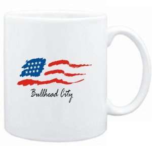  Mug White  Bullhead City   US Flag  Usa Cities Sports 