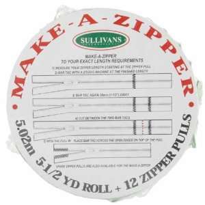  Sullivans Make A Zipper 5.5yd Reel Med Green Arts, Crafts 