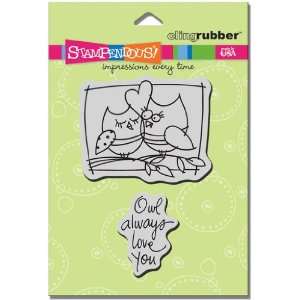   BlockArt Owl Love Set   Cling Rubber Stamps: Arts, Crafts & Sewing