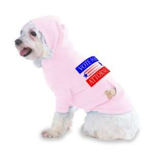 VOTE FOR ATTORNEY Hooded (Hoody) T Shirt with pocket for your Dog or 