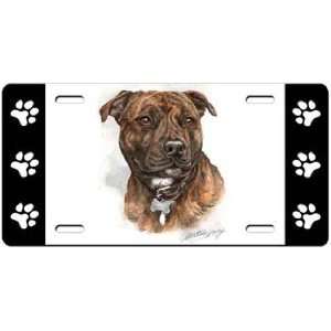 Staffordshire Bull Terrier License Plate  Sports 