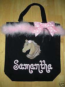GIRLS HORSE BAG/TOTE PERSONALIZED FREE  