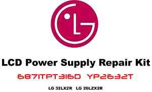 LG Power Supply Repair Kit 6871TPT316D YP2632T  