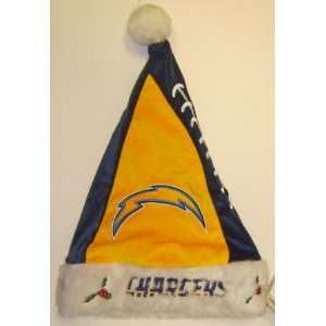 San Diego Chargers Plush Santa Hat:  Sports & Outdoors