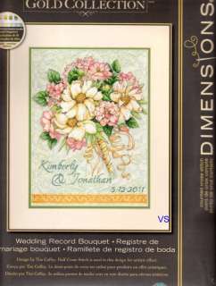 Dimensions Gold Counted Cross Stitch kit 11 x 14 WEDDING RECORD 