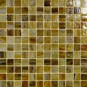  Marigold 1 x 1 Brown Pool Glossy Glass Tile   16251 