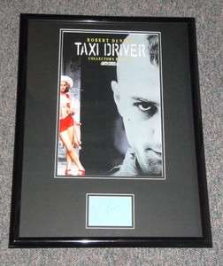  Scorsese Signed Framed 18x24 Taxi Driver Poster Display JSA  