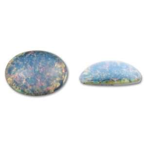  13x18mm Oval Glass Cabochon   Blue Opal: Arts, Crafts 