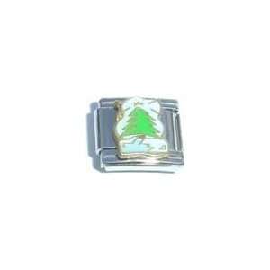   Charming Christmas Tree Christmas Theme Italian Charm Bracelet Link