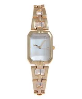 Gold (Gold) Gold Geometric Link Chain Watch  250064793  New Look