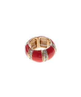 Red (Red) Stretch Enamel Ring  244488360  New Look
