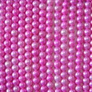  Pink 7.5mm Round Potato Loose Freshwater Pearl Beads FW 