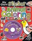 My Giant Sticker Animal Coloring Book+CD by Roger Priddy