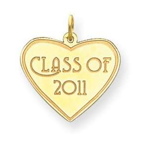   IceCarats Designer Jewelry Gift 14K Class Of 2011 Heart Charm: Jewelry