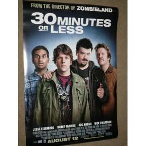  30 MINUTES OR LESS 27X40 ORIGINAL D/S MOVIE POSTER 