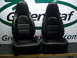 Porsche Boxster Convertible 986 Black Leather Front Bucket Seats 2001 