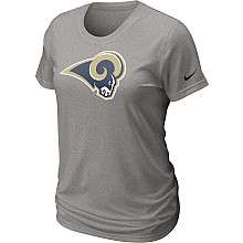 Nike St. Louis Rams Womens Legend Logo Grey Dri FIT T Shirt   NFLShop 