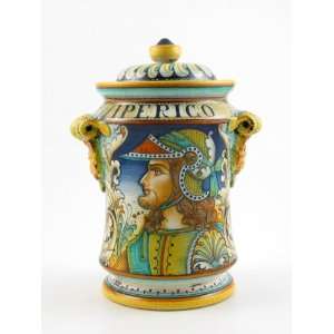  Handpainted Italian Ceramic Apothecary Jar by A. Binaglia 