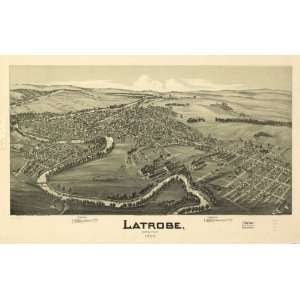  1900 Latrobe Pennsylvania, Birds Eye Map: Home & Kitchen