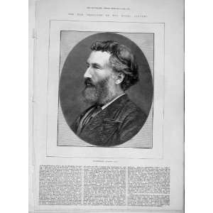  1879 Portrait Leighton President Royal Academy Print