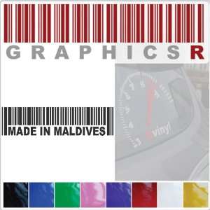   Decal Graphic   Barcode UPC Pride Patriot Made In Maldives A436   Red