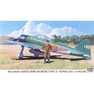   A6M2b Zero Type 21 Super Ace (Plastic Model Airplane): Toys & Games