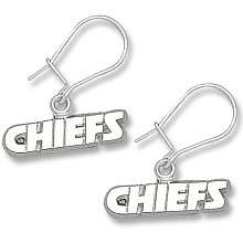 LogoArt Kansas City Chiefs 3/16 Sterling Silver Dangle Earrings 