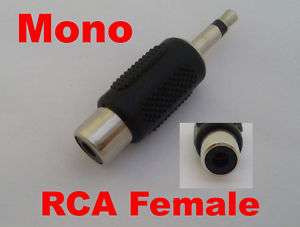 Pcs 3.5 mm 1/8 Mono Male To RCA Female Audio Adapter  