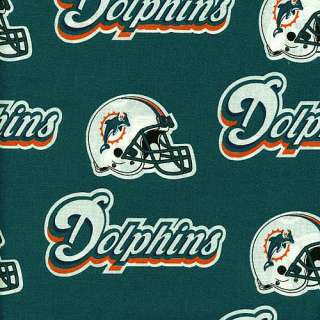 Miami Dolphins Fabric NFL Miami Dolphins Cotton Print Fabric