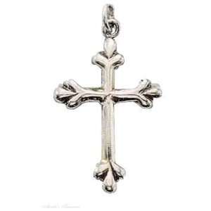  Sterling Silver Branched Christian Religious Cross Charm 