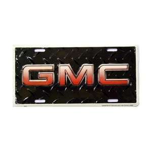 GMC Diamond Plate Black License Plates Plate Tag Tags auto vehicle car 