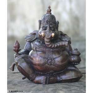 Wood sculpture, Lordly Ganesha 
