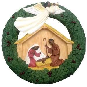  Nativity Wreath Plaque (Christmas: Wall/Door Hangers 