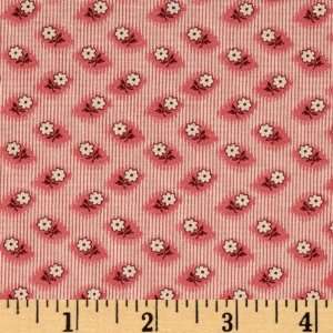  44 Wide Civil War Chronicles Flower Sprigs Coral Fabric 