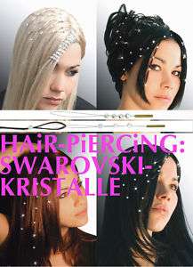Hair Piercing Haar Schmuck Swarovski Kristalle bling  