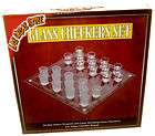 glass checkers set 24 shot glasses game board expedited shipping