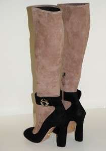 CurrentPRADA Bi Color Suede Ankle Strap Boot Shoe 37 NEW $1500 