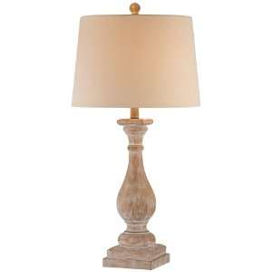  Worn Wood Candlestick Table Lamp
